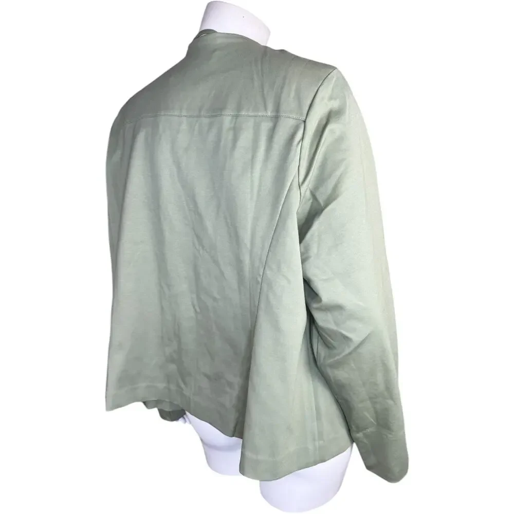 Isaac‎ Mizrahi Live! Elements Stretch Knit Jacket Rosemary 2X NWOT Long Sleeve